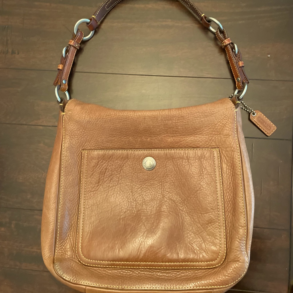 Coach Leather Shoulder Bag - Brown Leather